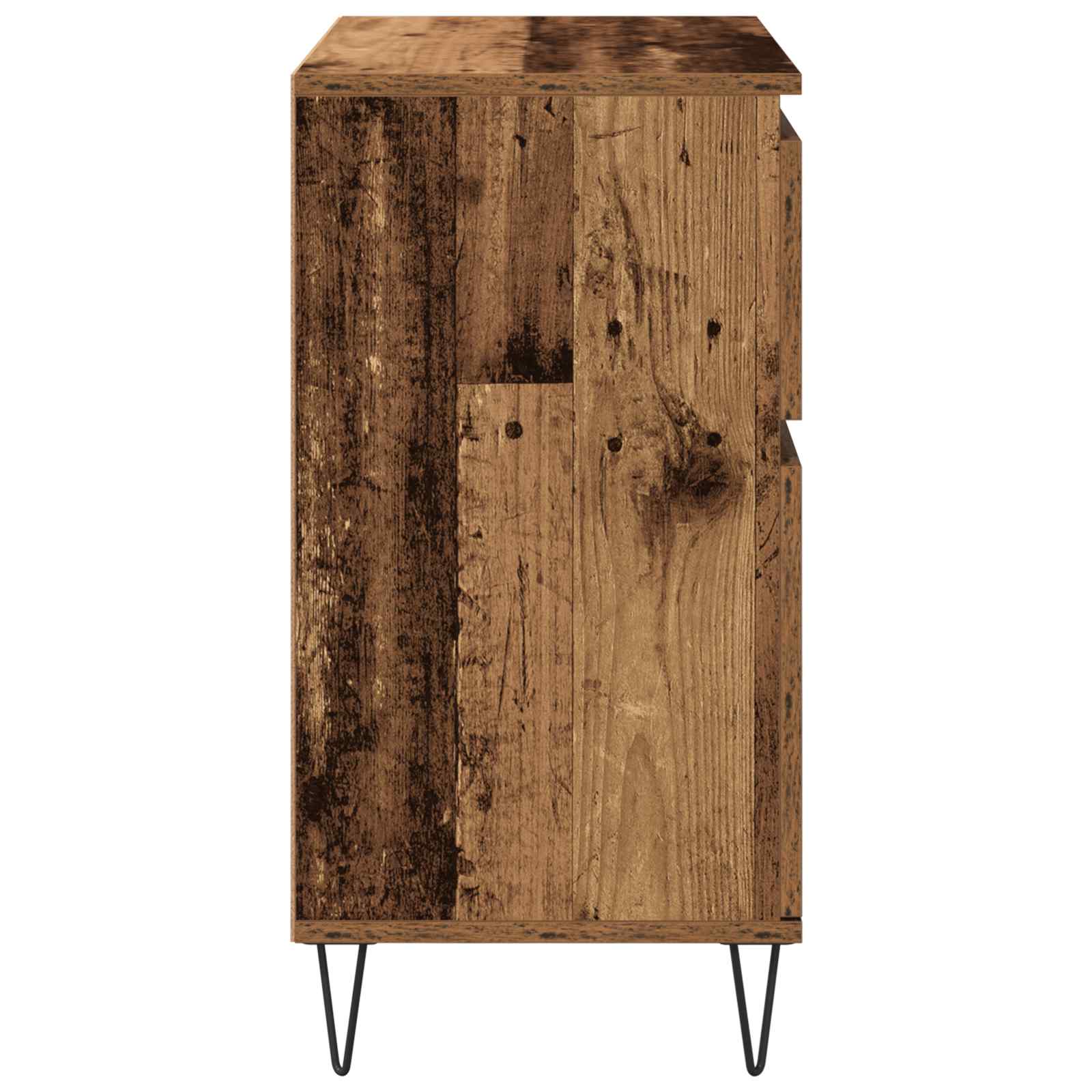 vidaXL Bufet Stare drewno 60 x 35 x 70 cm Drewno inżynieryjne i żelazo