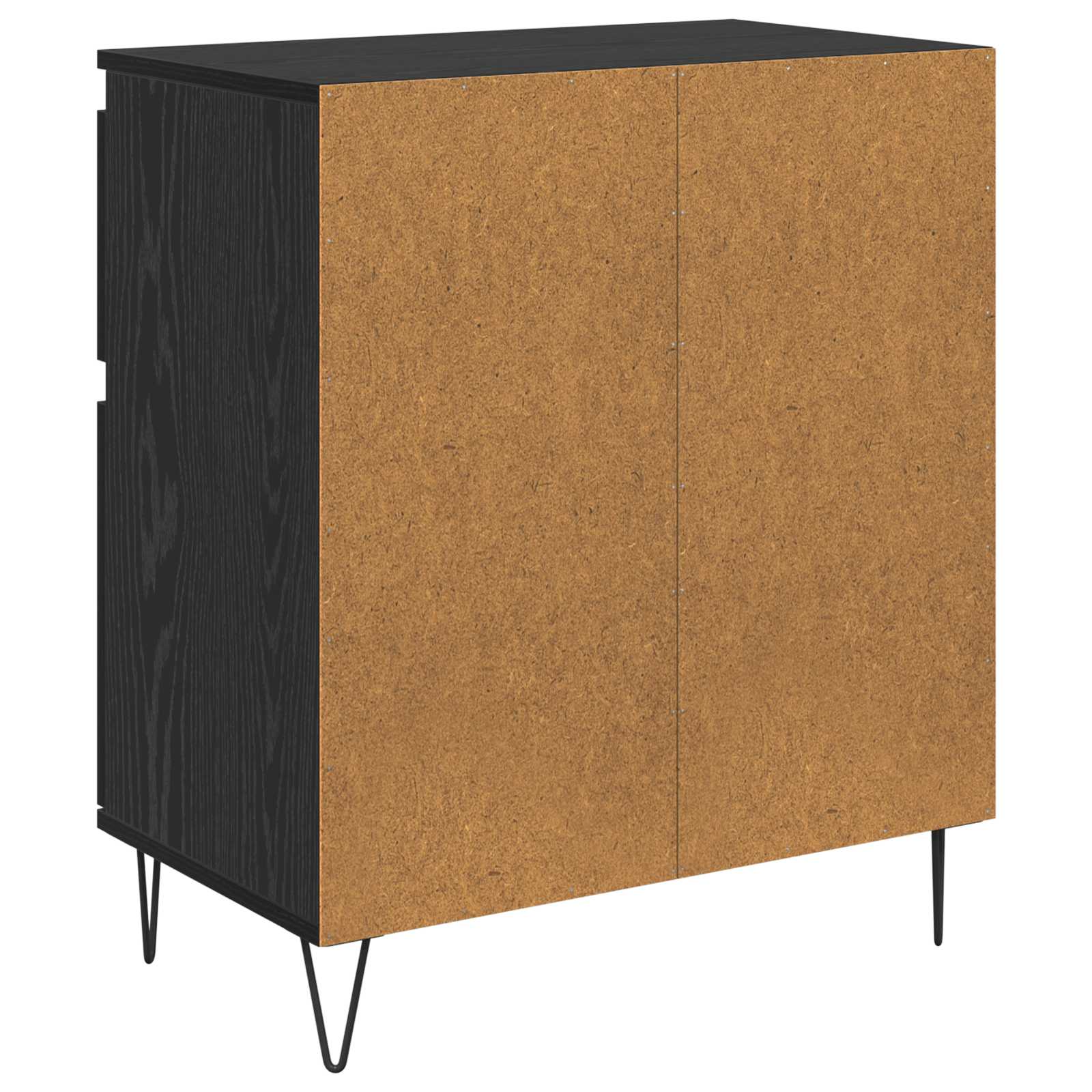 vidaXL Bufet Czarny Dąb 60 x 35 x 70 cm Drewno inżynieryjne i żelazo