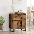 vidaXL Bufet Stare drewno 60 x 35 x 70 cm Drewno inżynieryjne i żelazo
