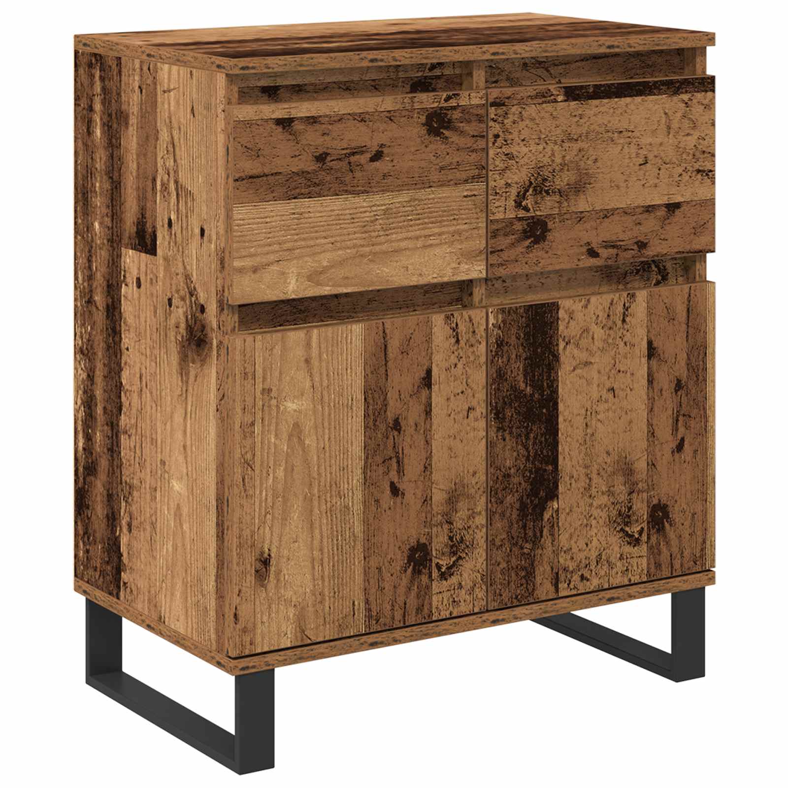 vidaXL Bufet Stare drewno 60 x 35 x 70 cm Drewno inżynieryjne i żelazo