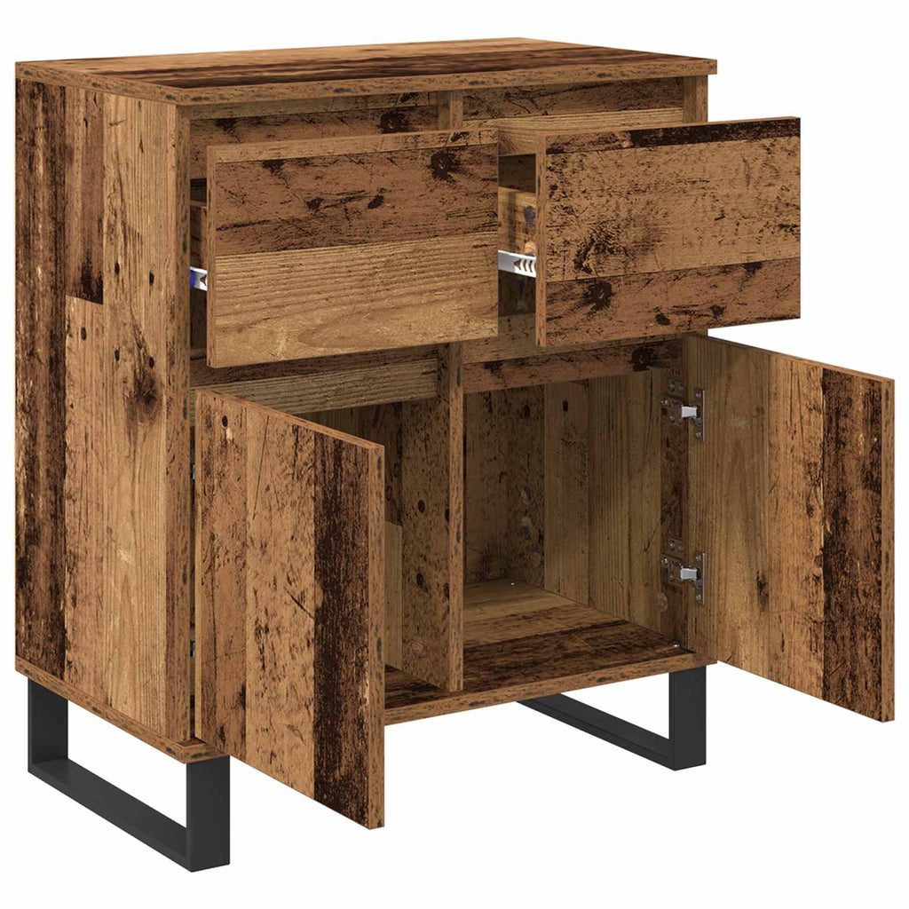 vidaXL Bufet Stare drewno 60 x 35 x 70 cm Drewno inżynieryjne i żelazo