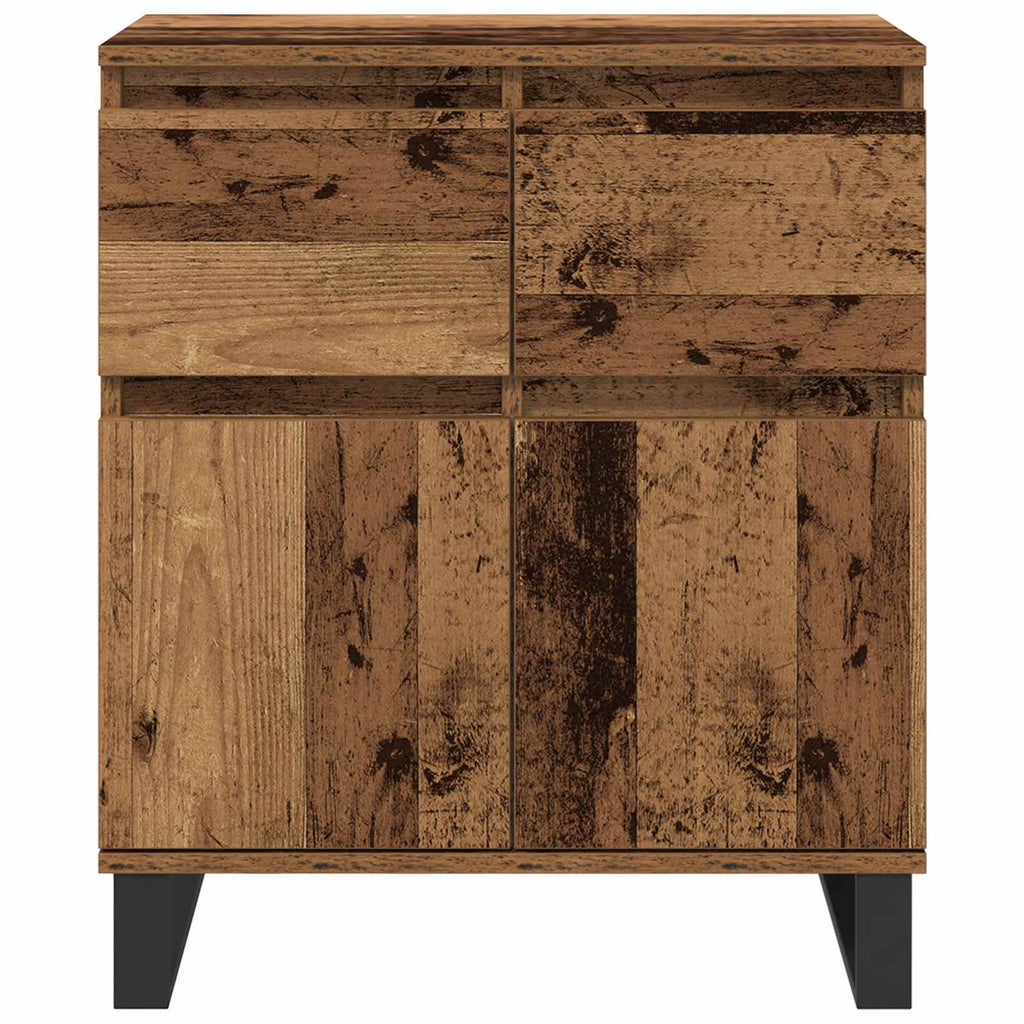 vidaXL Bufet Stare drewno 60 x 35 x 70 cm Drewno inżynieryjne i żelazo