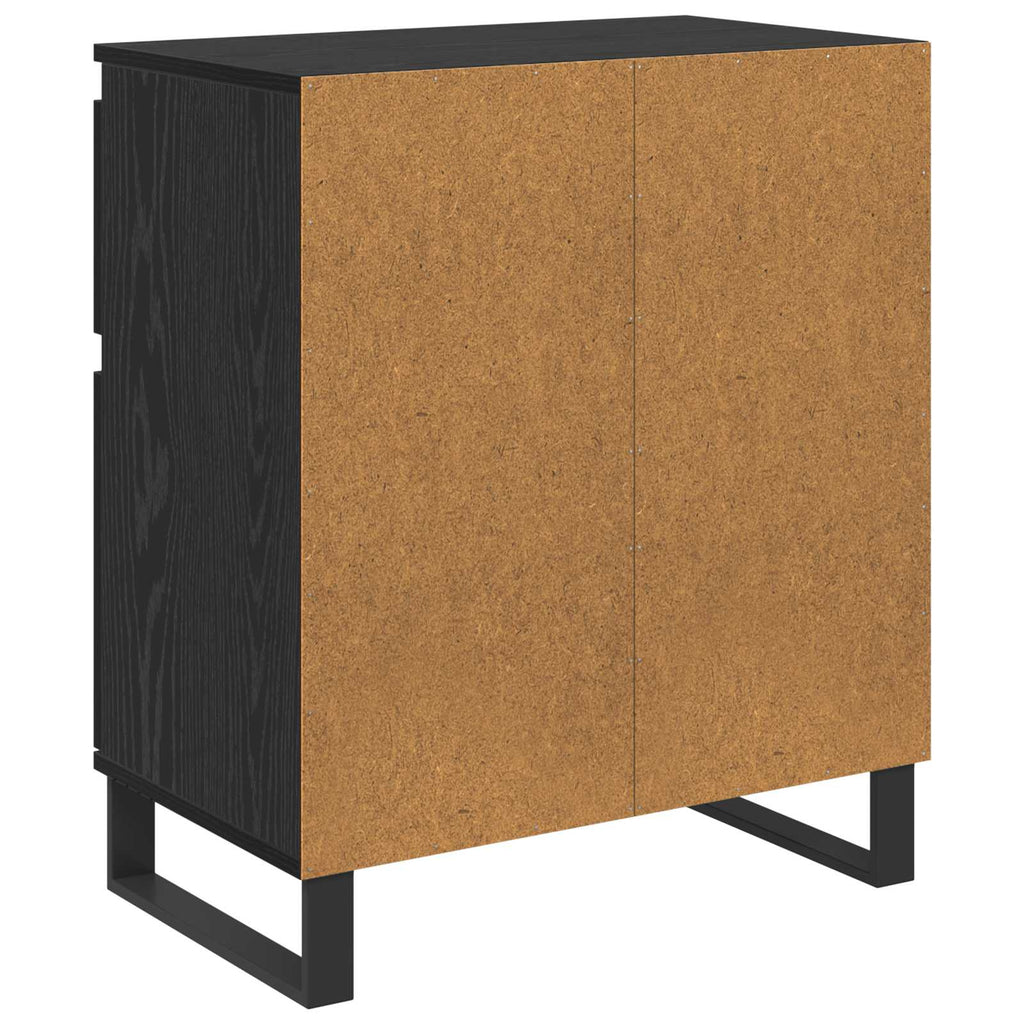 vidaXL Bufet Czarny Dąb 60 x 35 x 70 cm Drewno inżynieryjne i żelazo