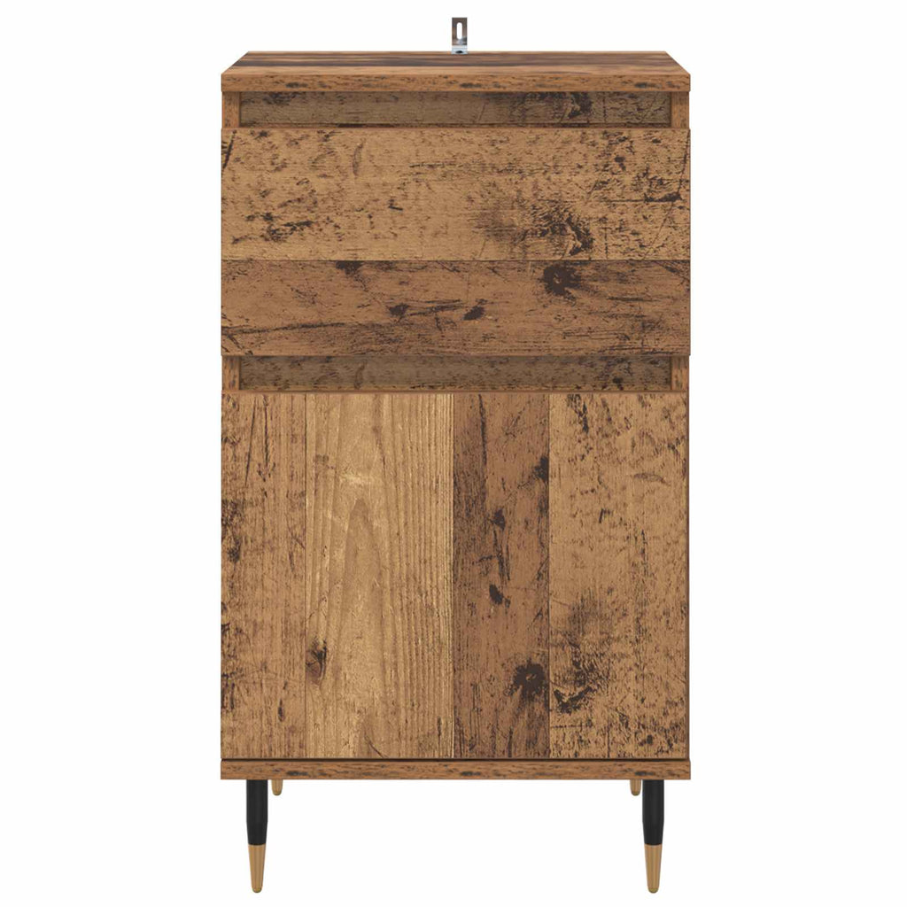 vidaXL Bufet Stare drewno 40 x 35 x 70 cm Drewno inżynieryjne i żelazo