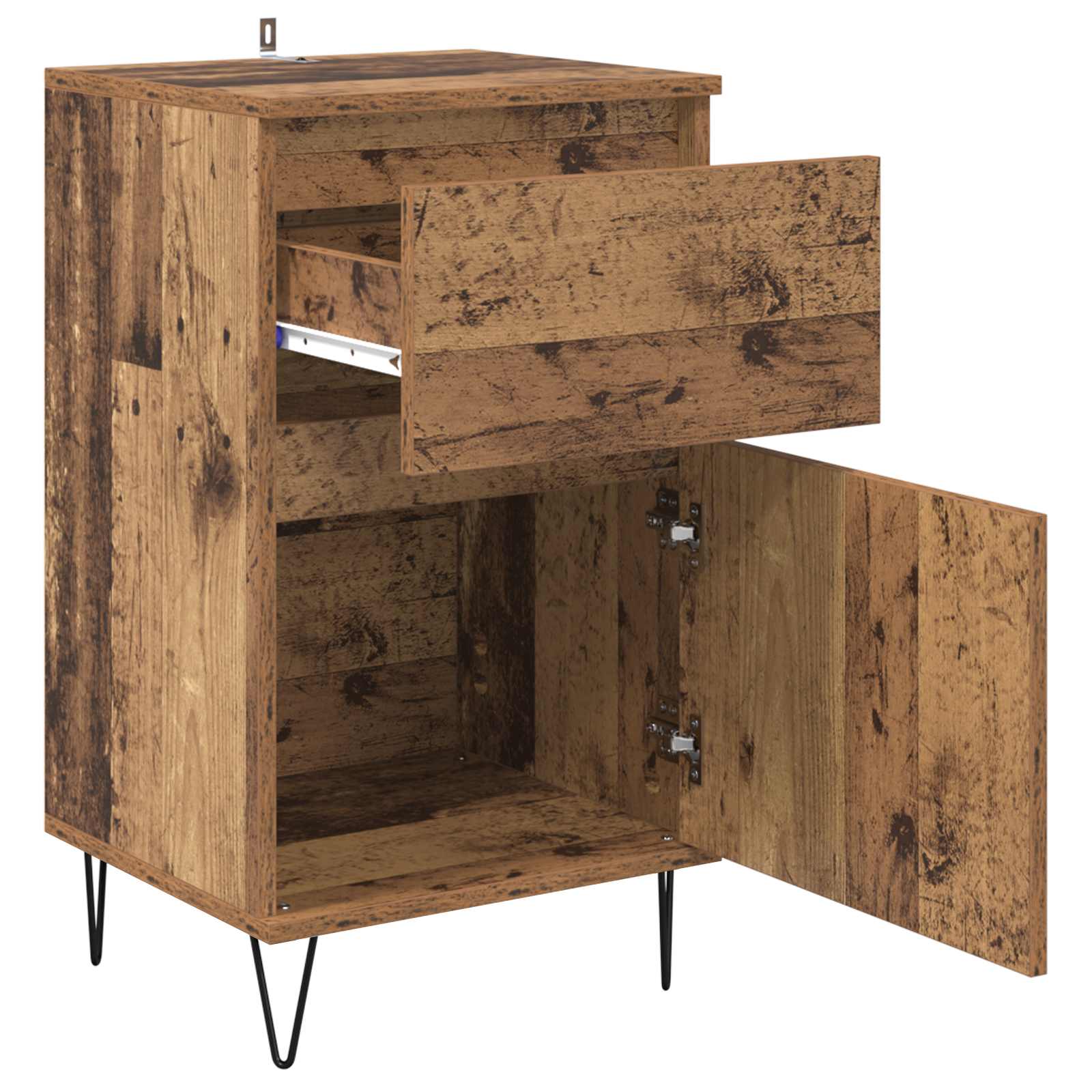 vidaXL Bufet Stare drewno 35 x 40 x 70 cm Materiał drewnopochodny