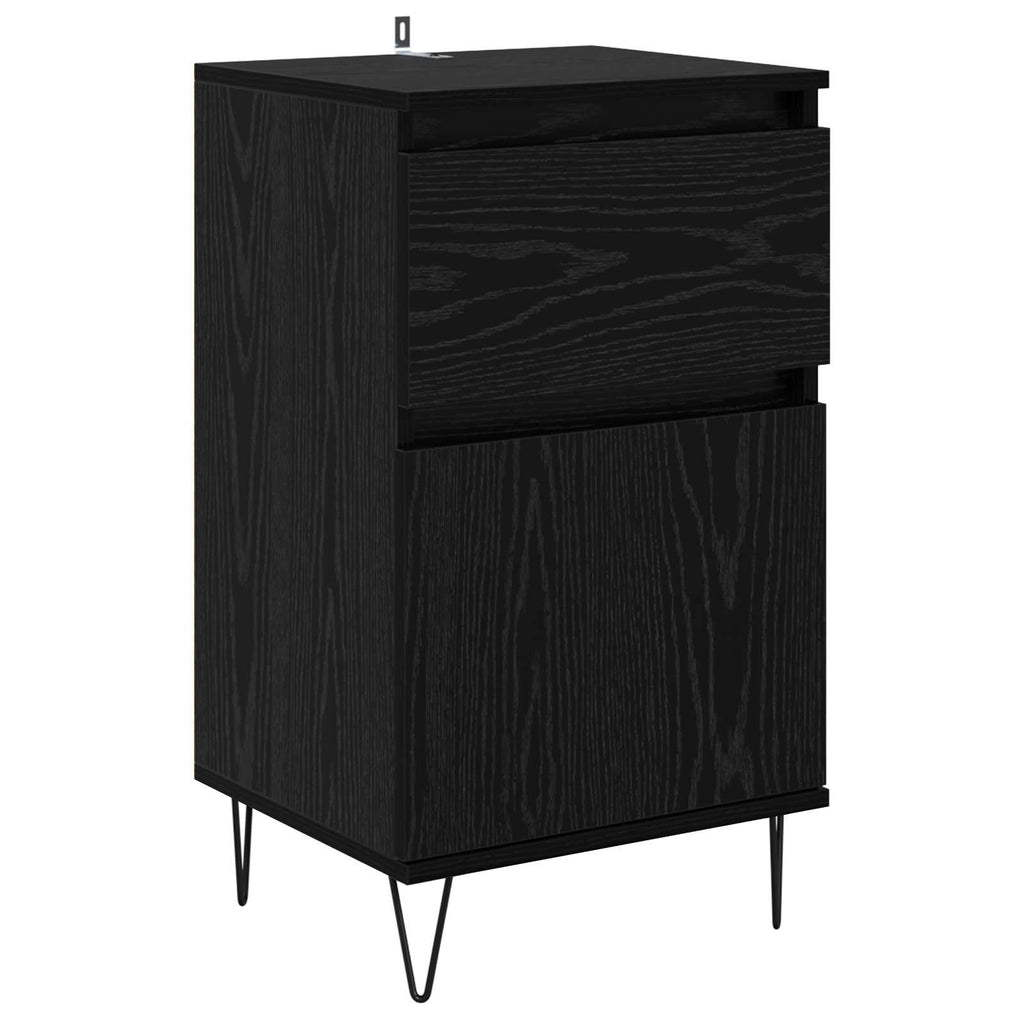 vidaXL Bufet Czarny dąb 35 x 40 x 70 cm Materiał drewnopochodny
