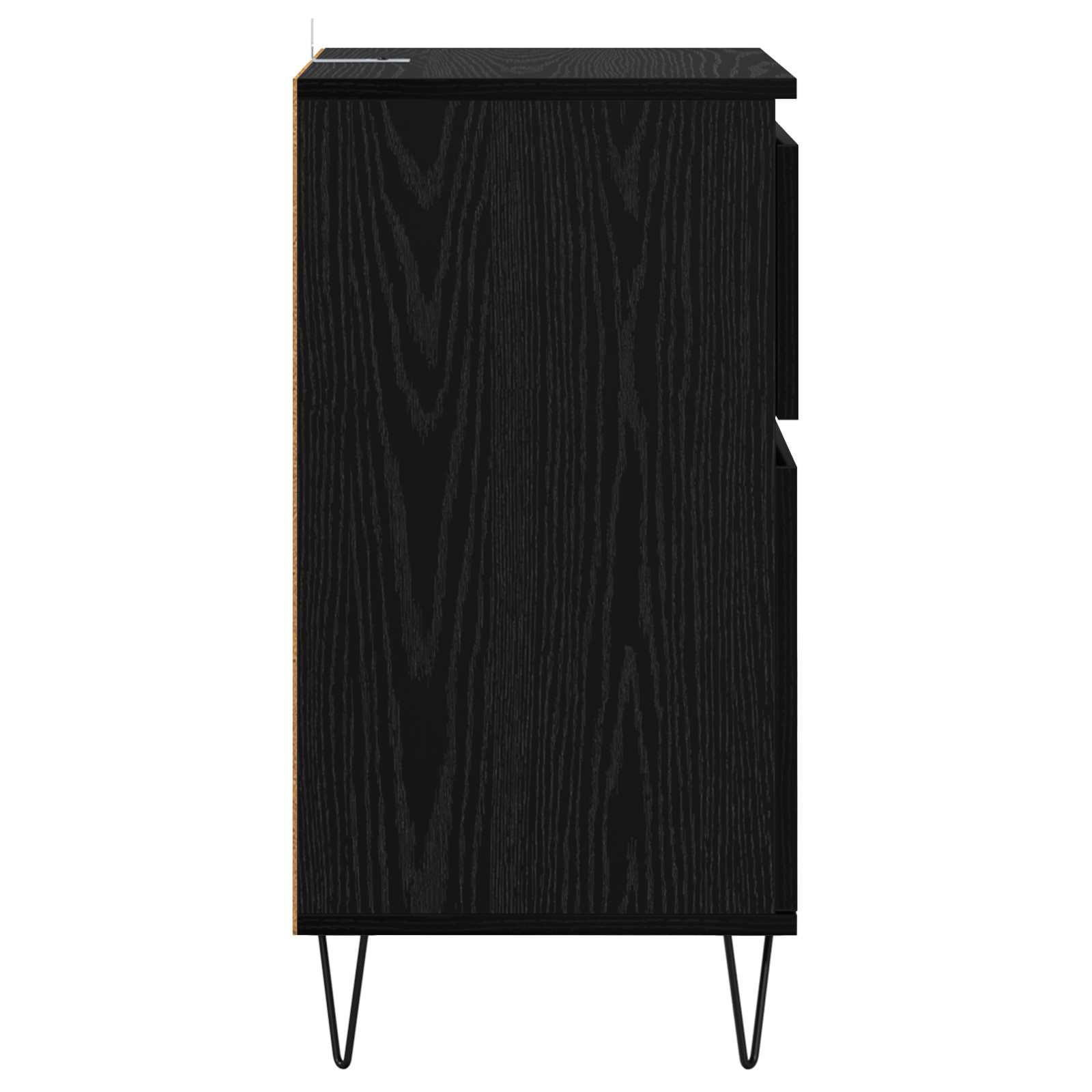 vidaXL Bufet Czarny dąb 35 x 40 x 70 cm Materiał drewnopochodny
