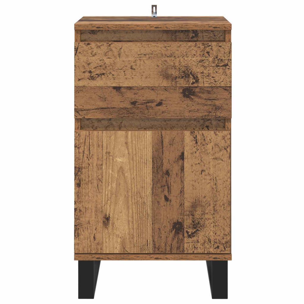 vidaXL Bufet Stare drewno 35 x 40 x 70 cm Materiał drewnopochodny