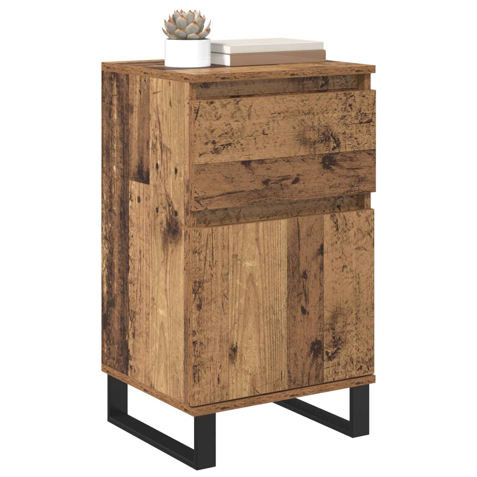vidaXL Bufet Stare drewno 35 x 40 x 70 cm Materiał drewnopochodny