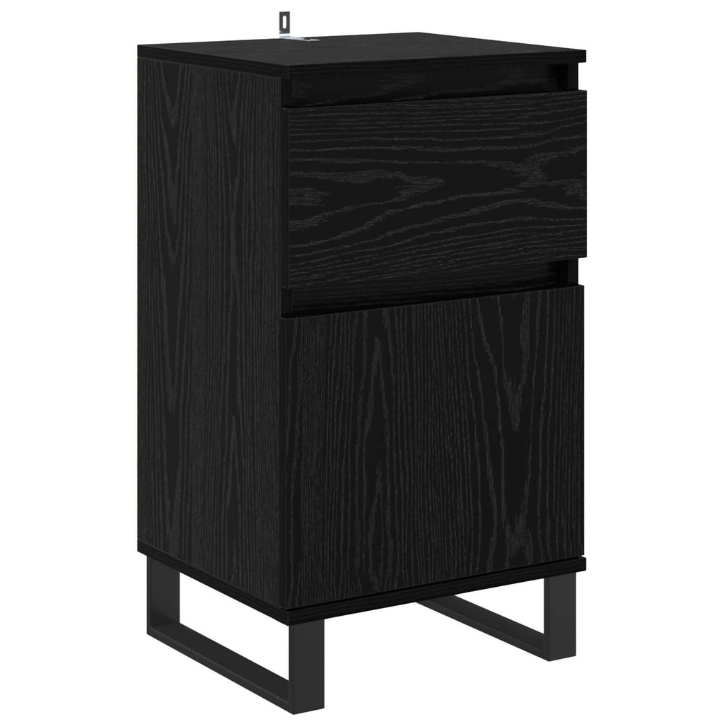 vidaXL Bufet Czarny dąb 35 x 40 x 70 cm Materiał drewnopochodny