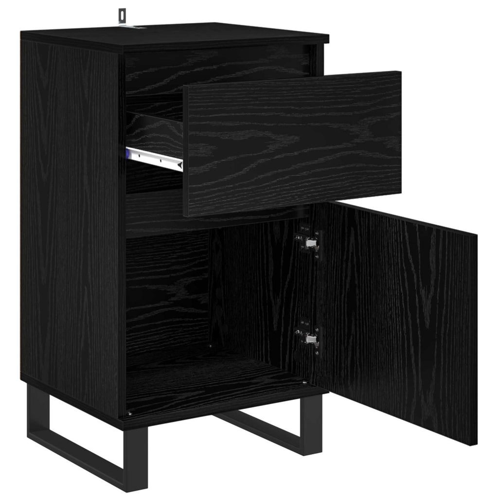 vidaXL Bufet Czarny dąb 35 x 40 x 70 cm Materiał drewnopochodny