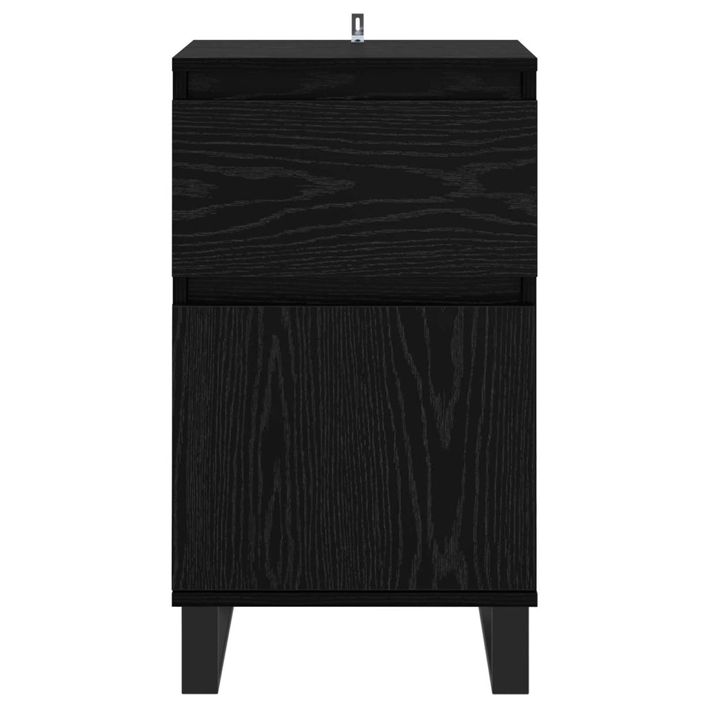 vidaXL Bufet Czarny dąb 35 x 40 x 70 cm Materiał drewnopochodny
