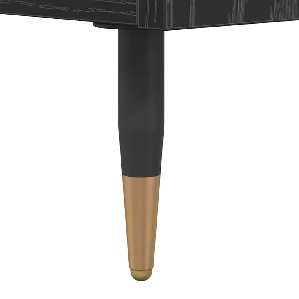 vidaXL Szafka pod telewizor z szufladą Czarny Dąb 100 x 34,5 x 44,5 cm