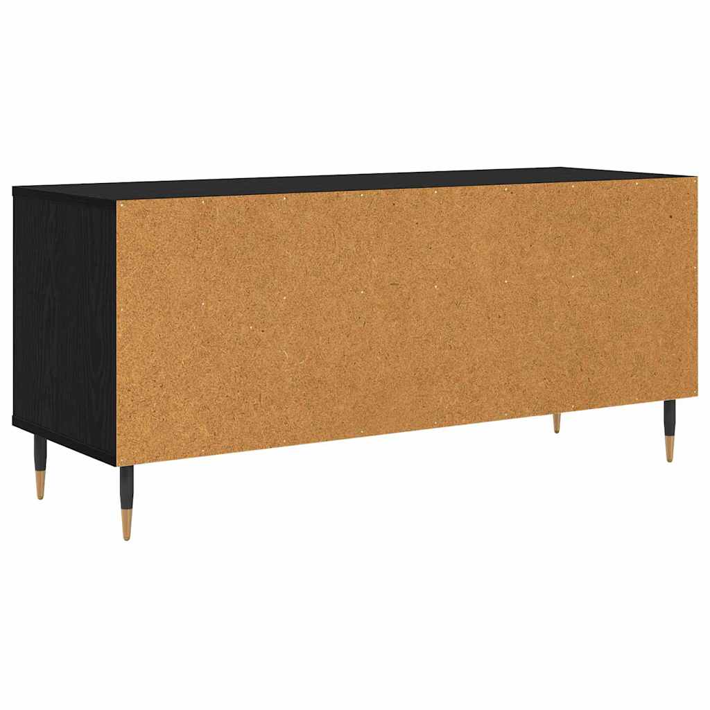 vidaXL Szafka pod telewizor z szufladą Czarny Dąb 100 x 34,5 x 44,5 cm