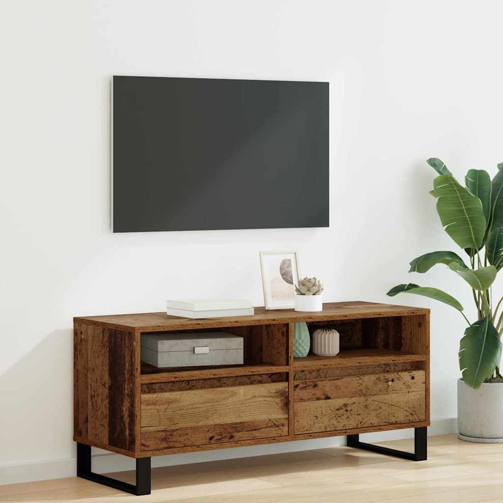 vidaXL Szafka pod telewizor Stare drewno 100 x 34,5 x 44,5 cm