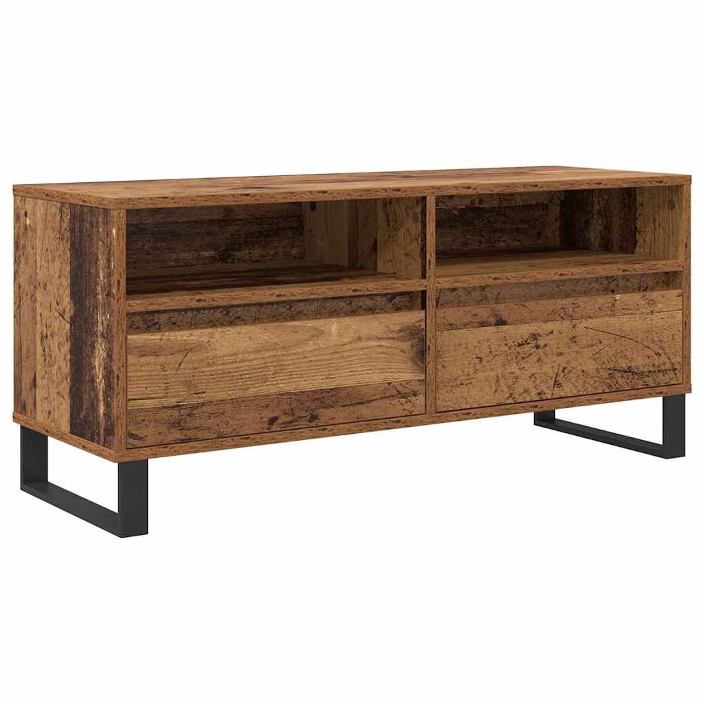 vidaXL Szafka pod telewizor Stare drewno 100 x 34,5 x 44,5 cm