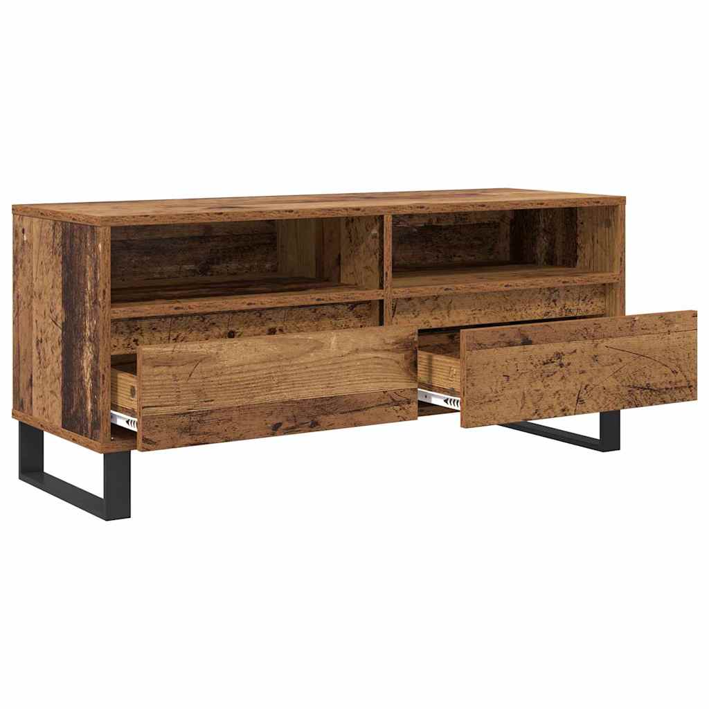 vidaXL Szafka pod telewizor Stare drewno 100 x 34,5 x 44,5 cm