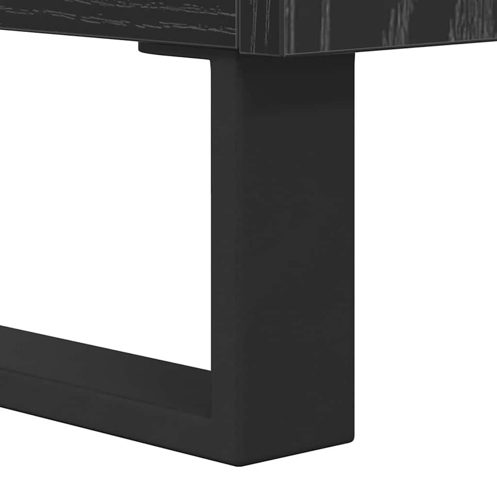 vidaXL Szafka pod telewizor z szufladą Czarny Dąb 100 x 34,5 x 44,5 cm