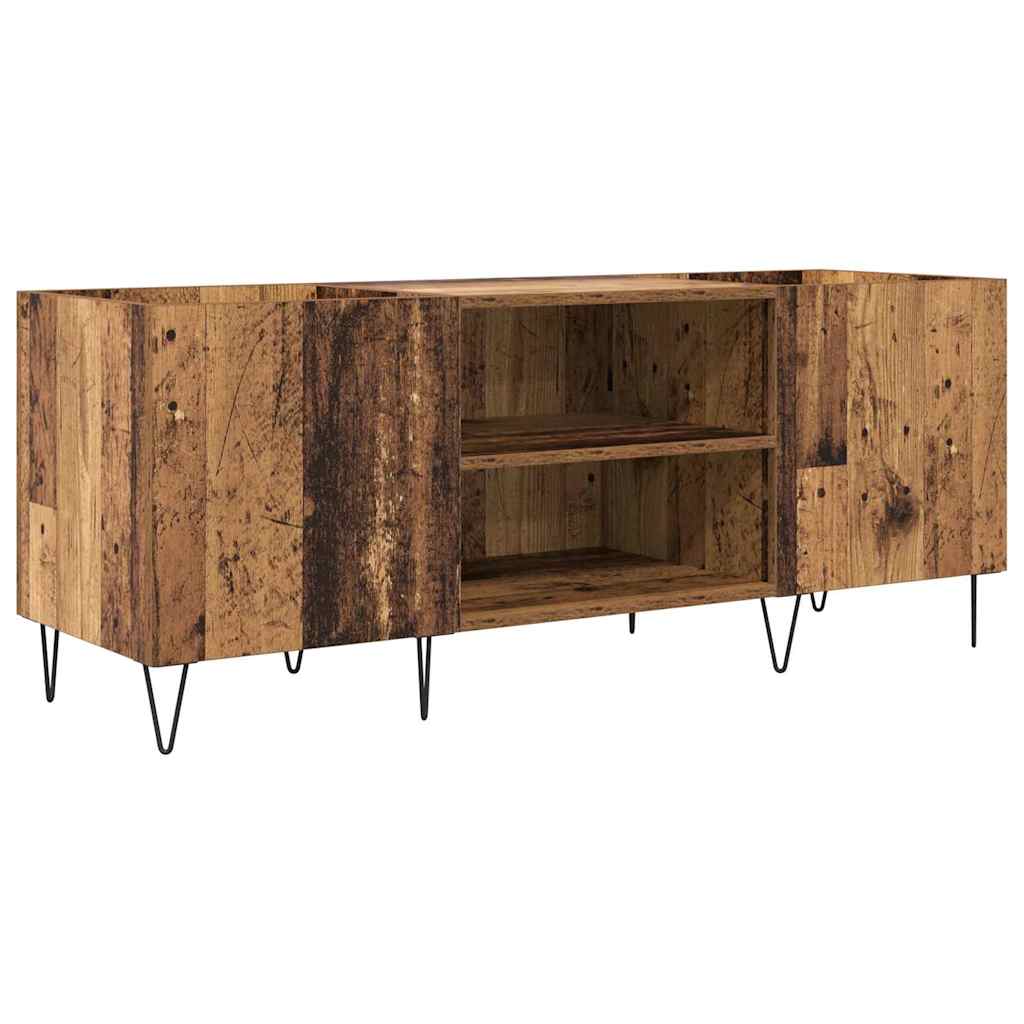 vidaXL Szafka na płyty winylowe z półką Stare drewno 121 x 38 x 48 cm