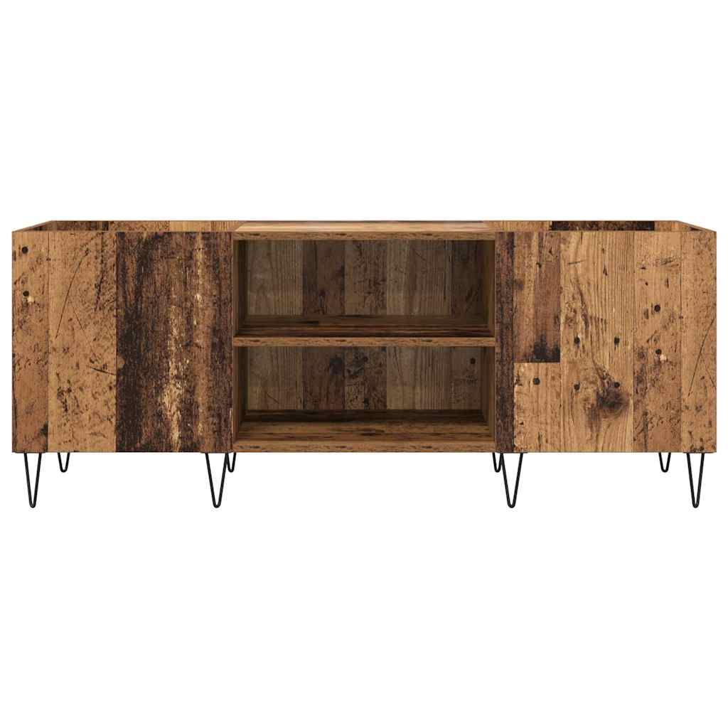 vidaXL Szafka na płyty winylowe z półką Stare drewno 121 x 38 x 48 cm