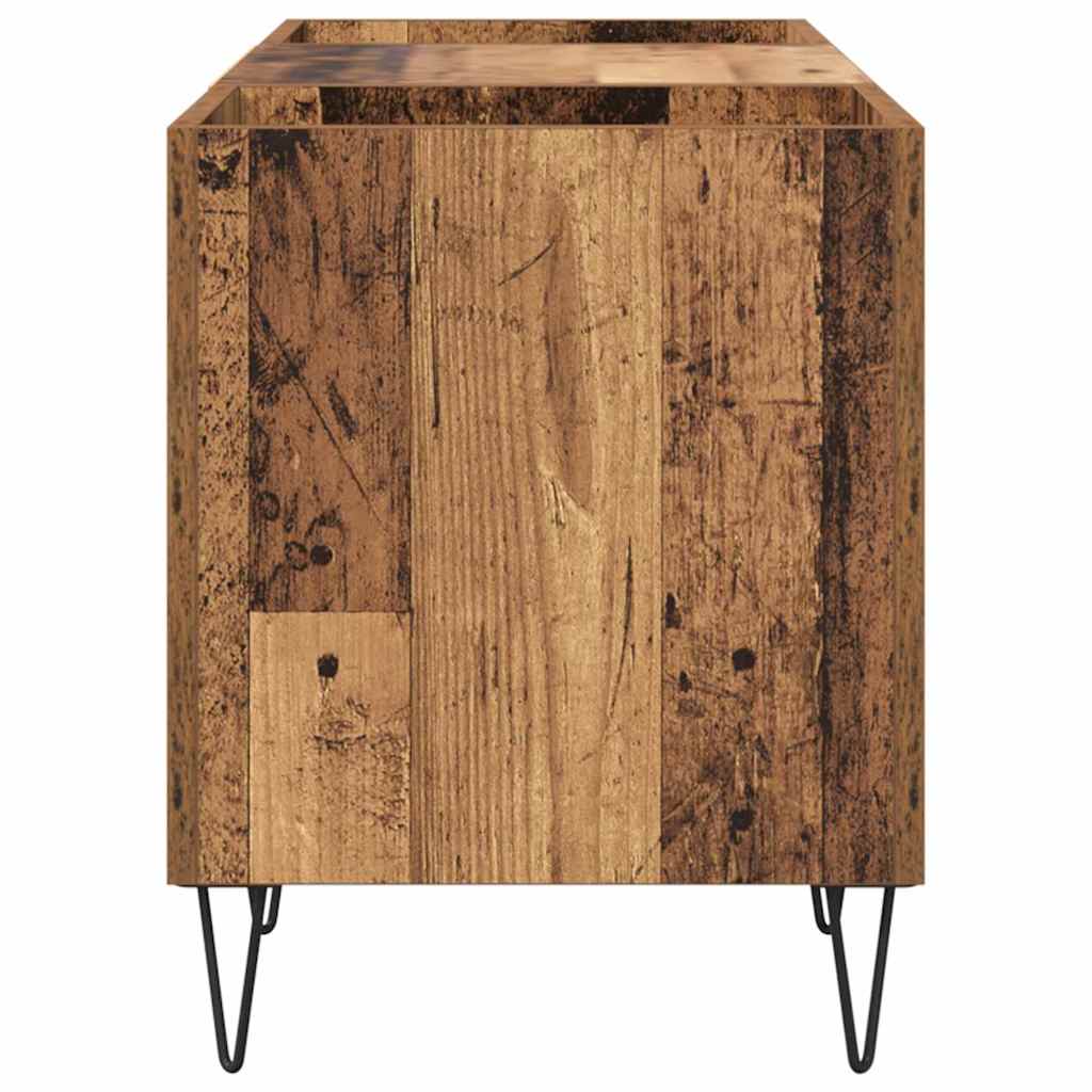 vidaXL Szafka na płyty winylowe z półką Stare drewno 121 x 38 x 48 cm