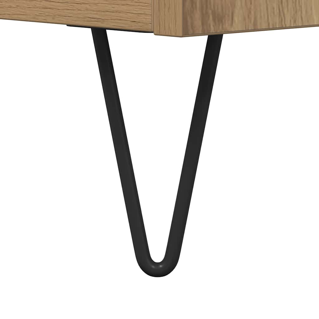 vidaXL Szafka na płyty winylowe Dąb rzemieślniczy 121 x 38 x 48 cm