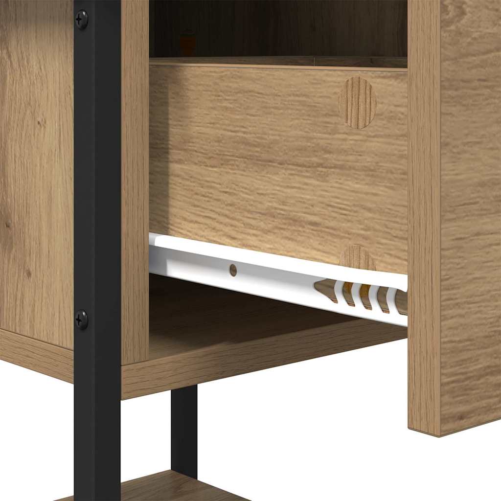 vidaXL Stolik nocny 2 pcs Dąb rzemieślniczy 34 x 35,5 x 45 cm