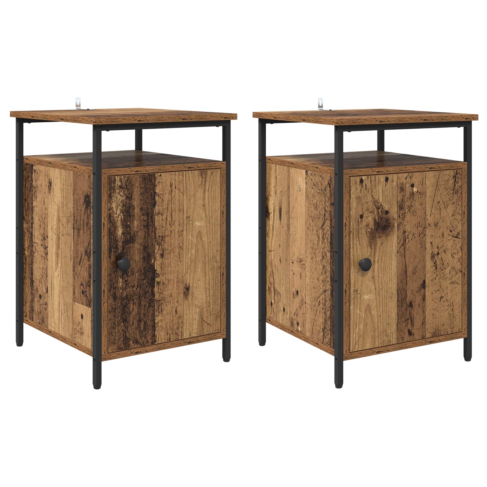 vidaXL Szafka Nocna 2 pcs Stare drewno 40 x 42 x 60 cm