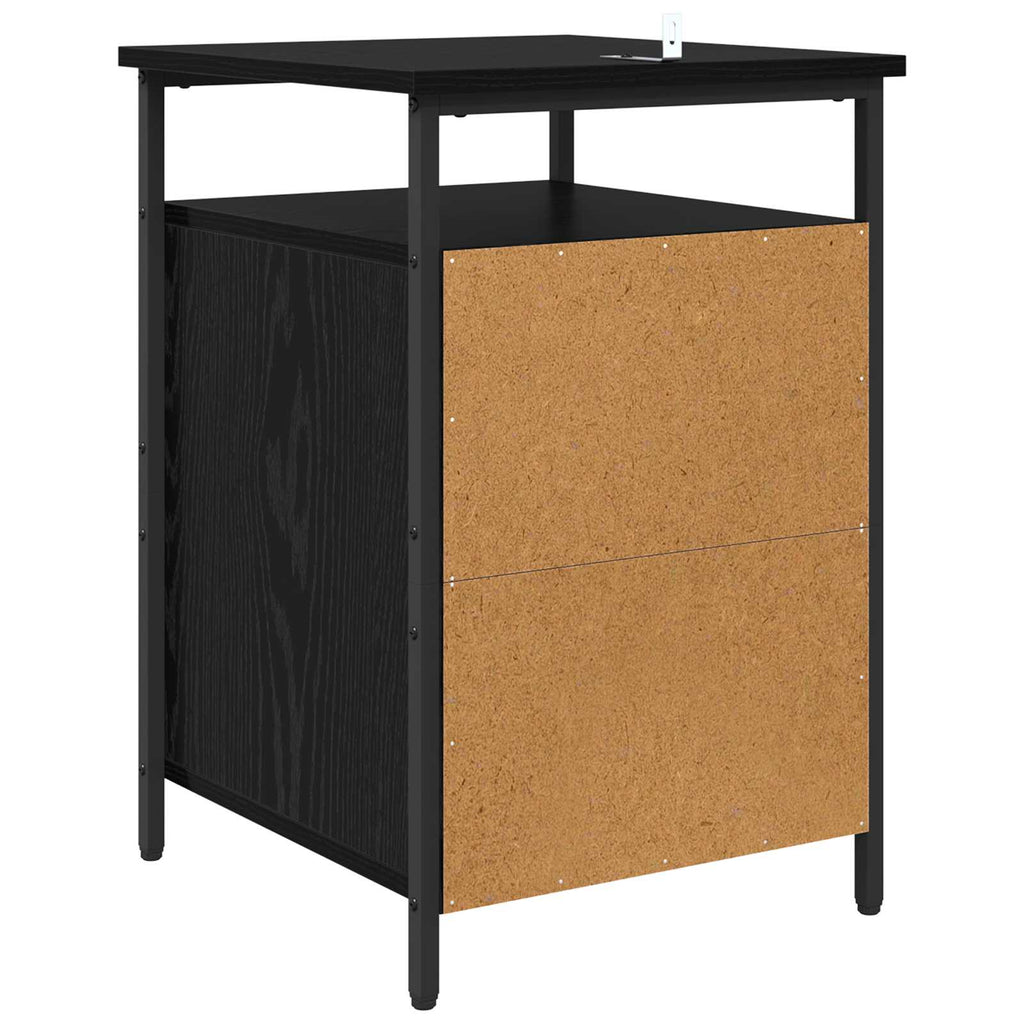 vidaXL Szafka Nocna Czarny Dąb 40 x 42 x 60 cm Materiał drewnopochodny