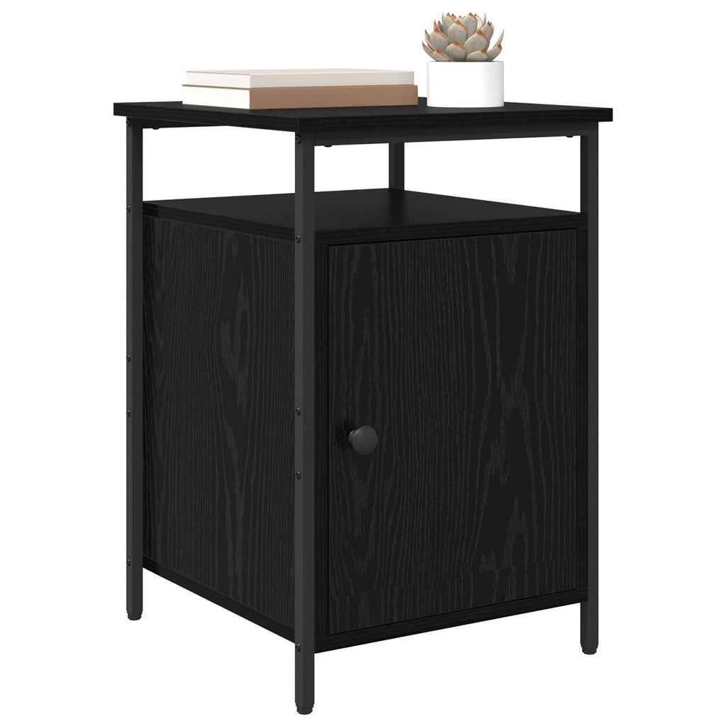 vidaXL Szafka Nocna Czarny Dąb 40 x 42 x 60 cm Materiał drewnopochodny