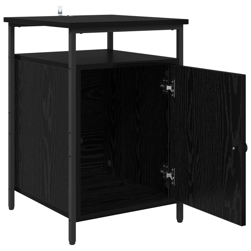 vidaXL Szafka Nocna 2 pcs Czarny Dąb 40 x 42 x 60 cm