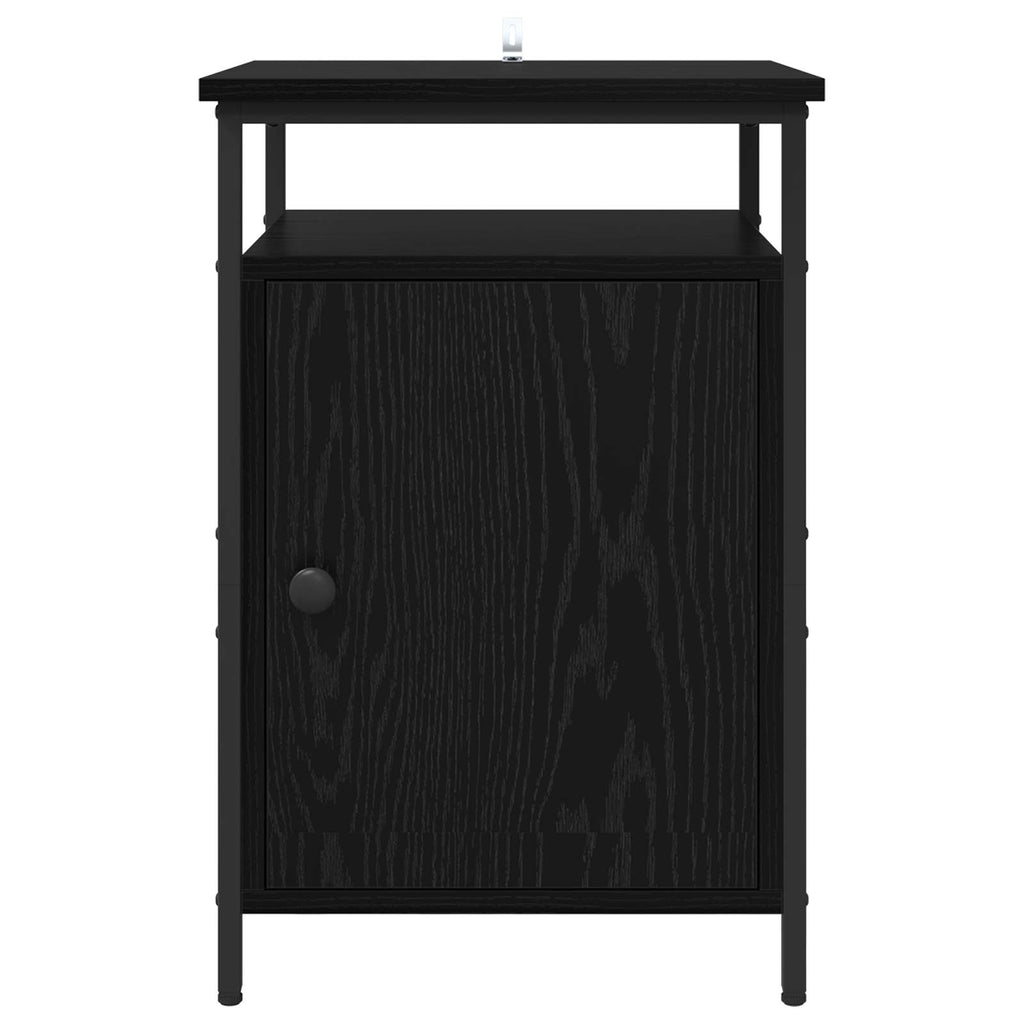 vidaXL Szafka Nocna 2 pcs Czarny Dąb 40 x 42 x 60 cm