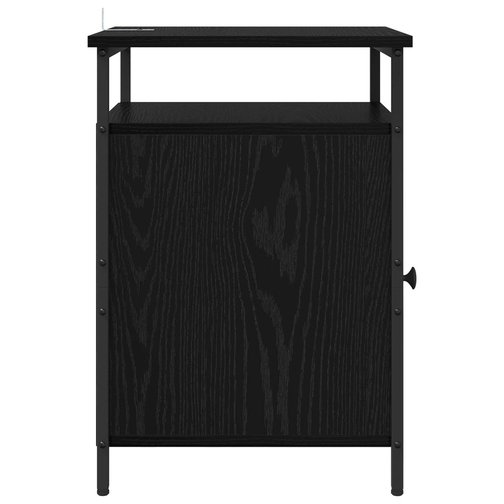 vidaXL Szafka Nocna 2 pcs Czarny Dąb 40 x 42 x 60 cm