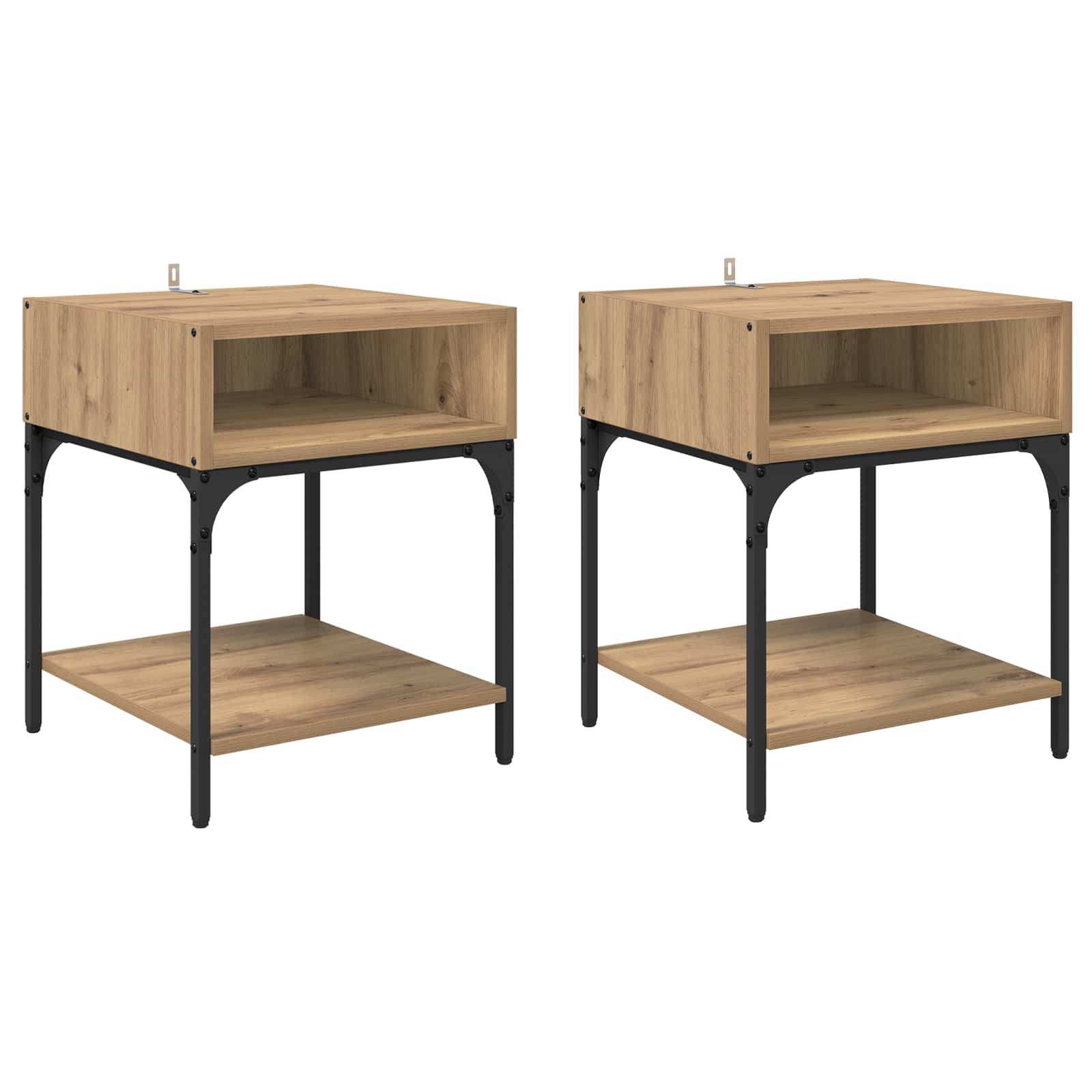 vidaXL Stolik nocny 2 pcs Dąb rzemieślniczy 40 x 40 x 50 cm