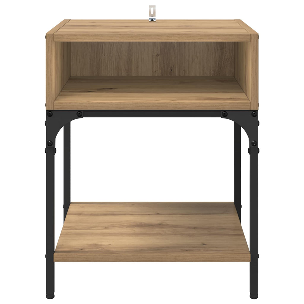 vidaXL Stolik nocny 2 pcs Dąb rzemieślniczy 40 x 40 x 50 cm