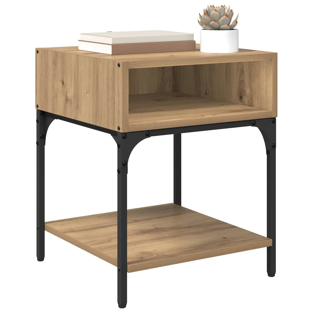 vidaXL Stolik nocny 2 pcs Dąb rzemieślniczy 40 x 40 x 50 cm