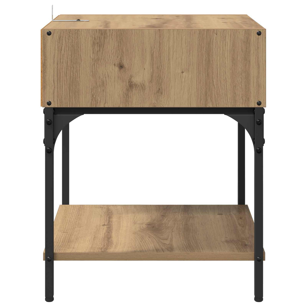 vidaXL Stolik nocny 2 pcs Dąb rzemieślniczy 40 x 40 x 50 cm