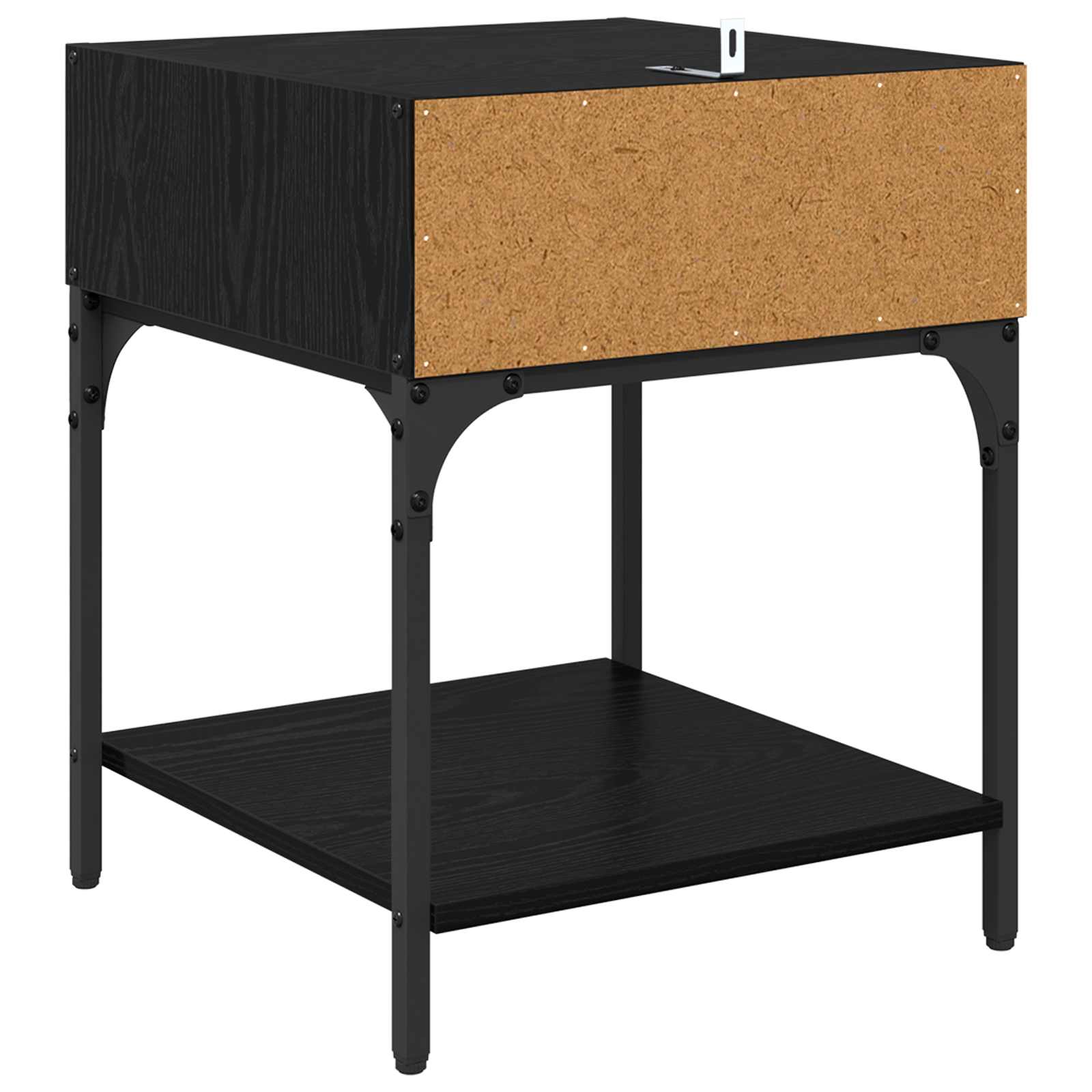 vidaXL Stolik nocny Czarny Dąb 40 x 40 x 50 cm Materiał drewnopochodny
