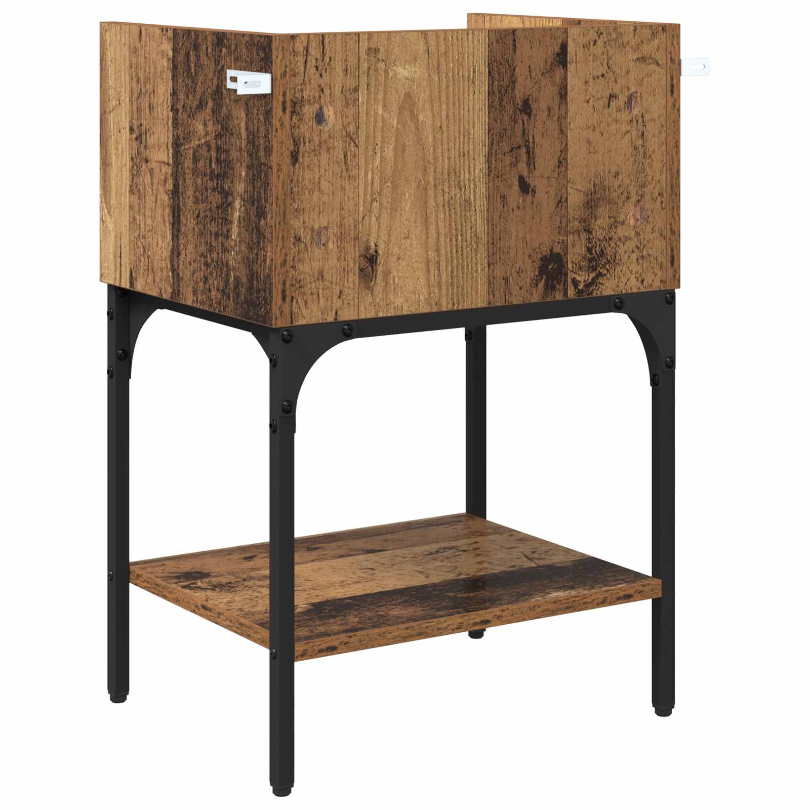 vidaXL Stolik nocny z szufladą Stare drewno 40 x 29 x 60 cm