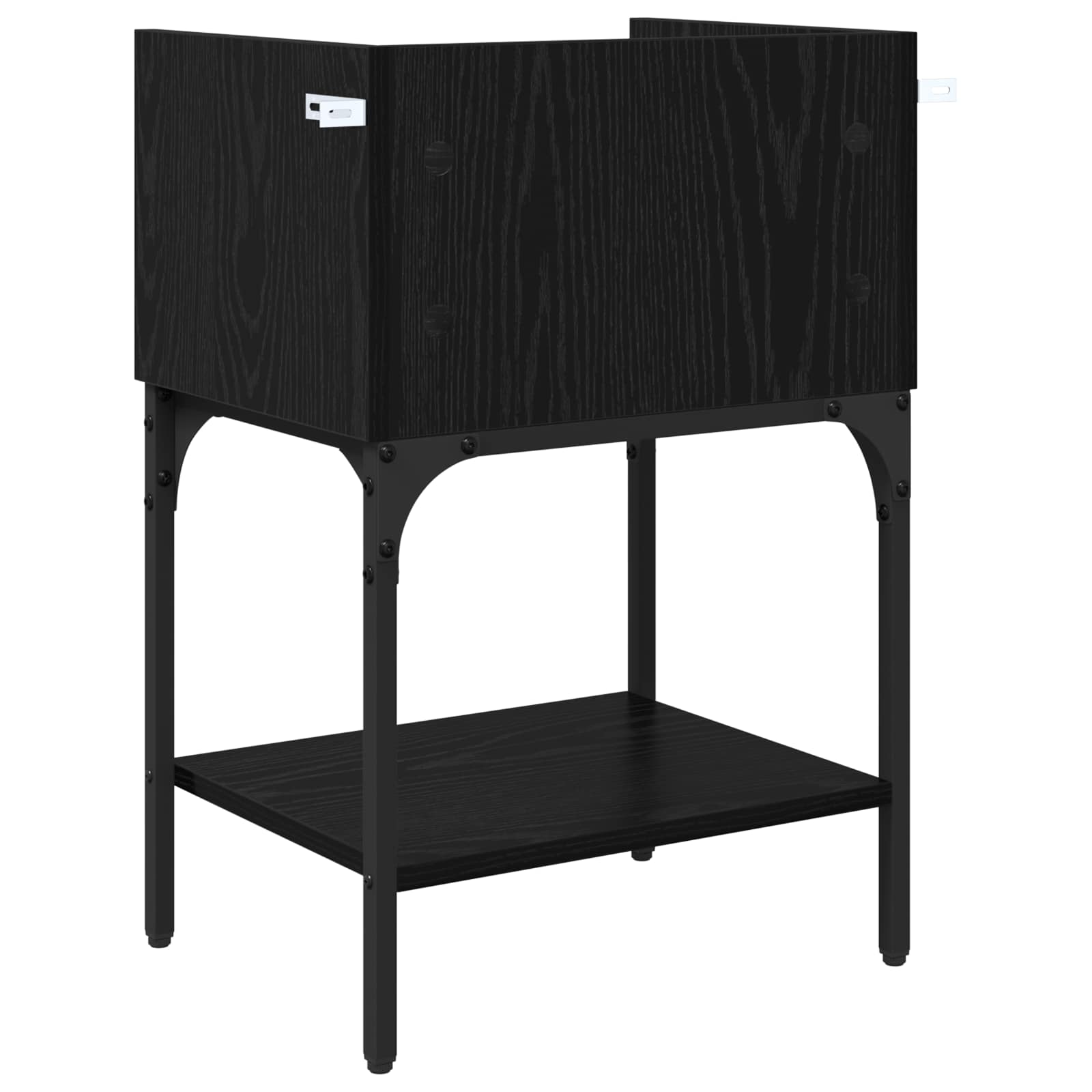 vidaXL Stolik nocny Czarny Dąb 40 x 29 x 60 cm Materiał drewnopochodny