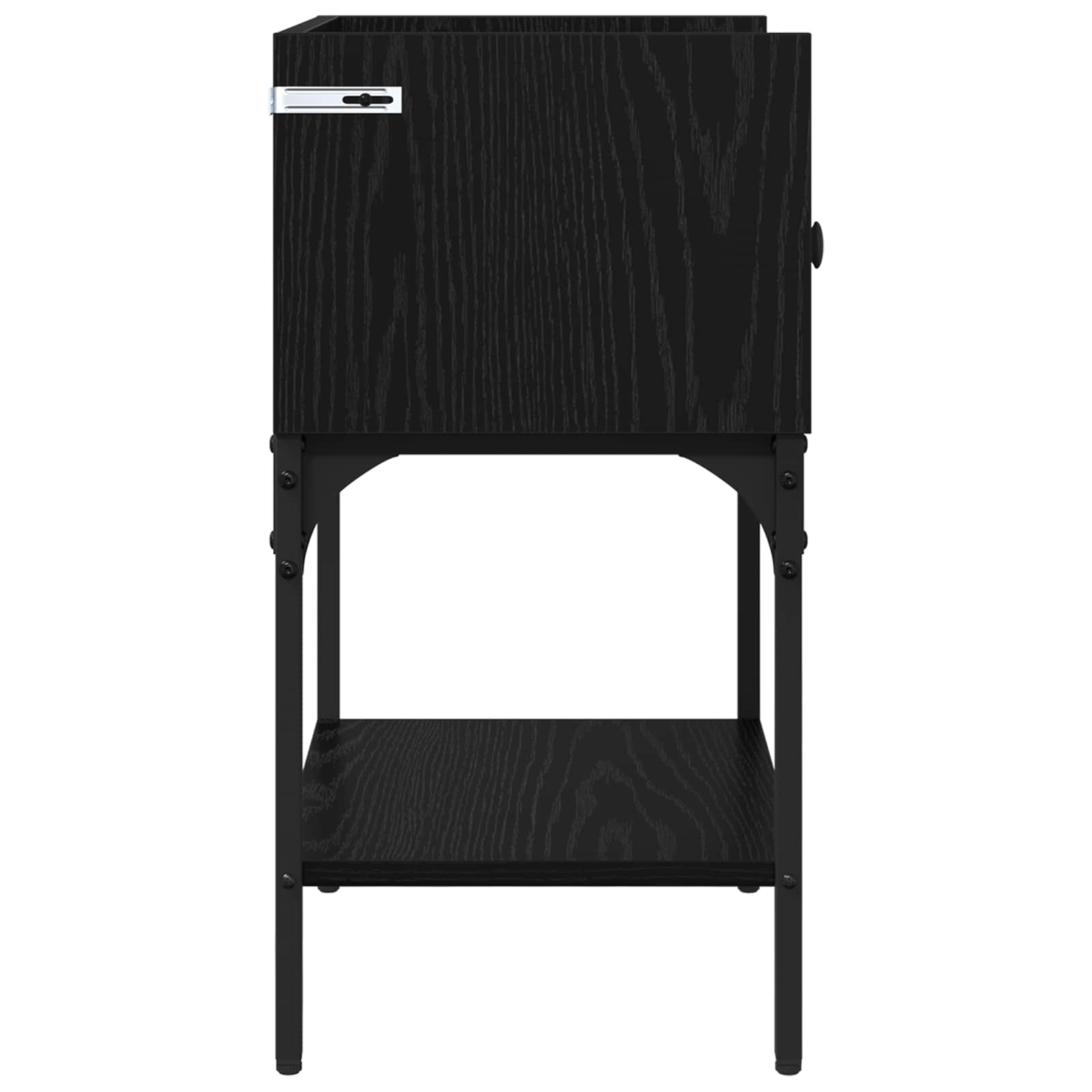 vidaXL Stolik nocny Czarny Dąb 40 x 29 x 60 cm Materiał drewnopochodny