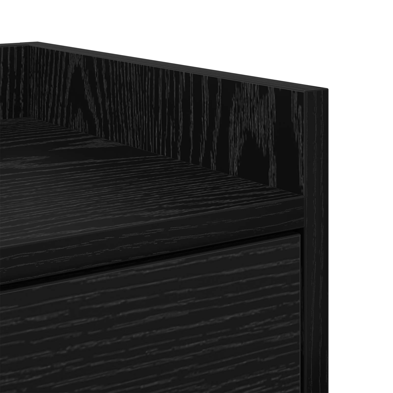 vidaXL Stolik nocny z szufladą 2 pcs Czarny Dąb 40 x 29 x 60 cm