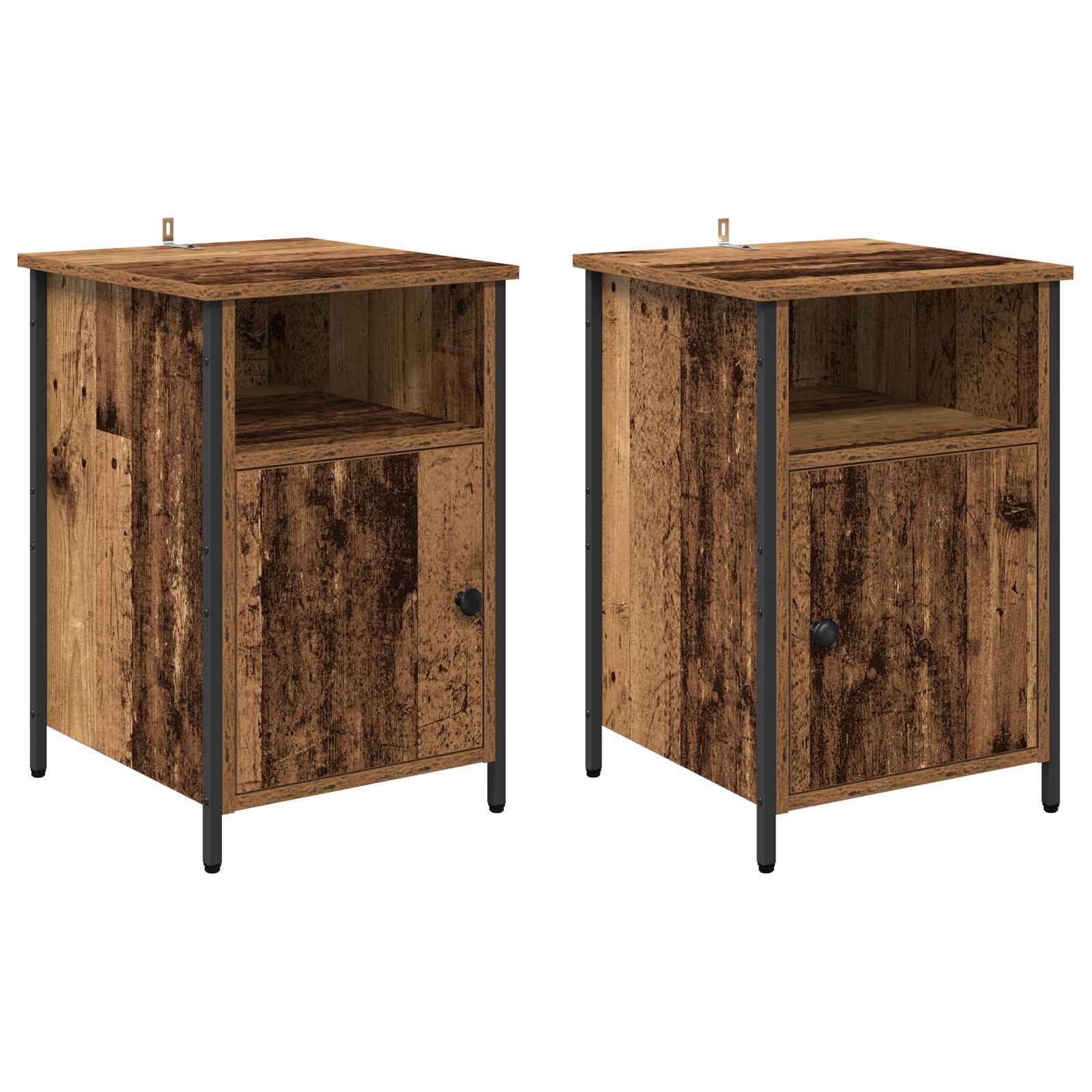 vidaXL Szafka Nocna 2 pcs Stare drewno 40 x 42 x 60 cm