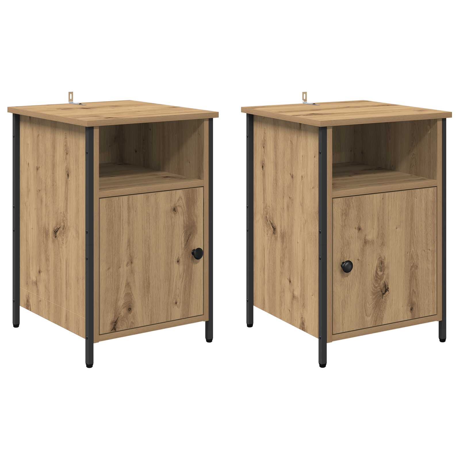 vidaXL Szafka Nocna 2 pcs Dąb rzemieślniczy 40 x 42 x 60 cm