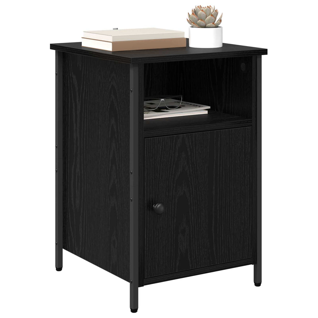 vidaXL Szafka Nocna Czarny Dąb 40 x 42 x 60 cm Materiał drewnopochodny