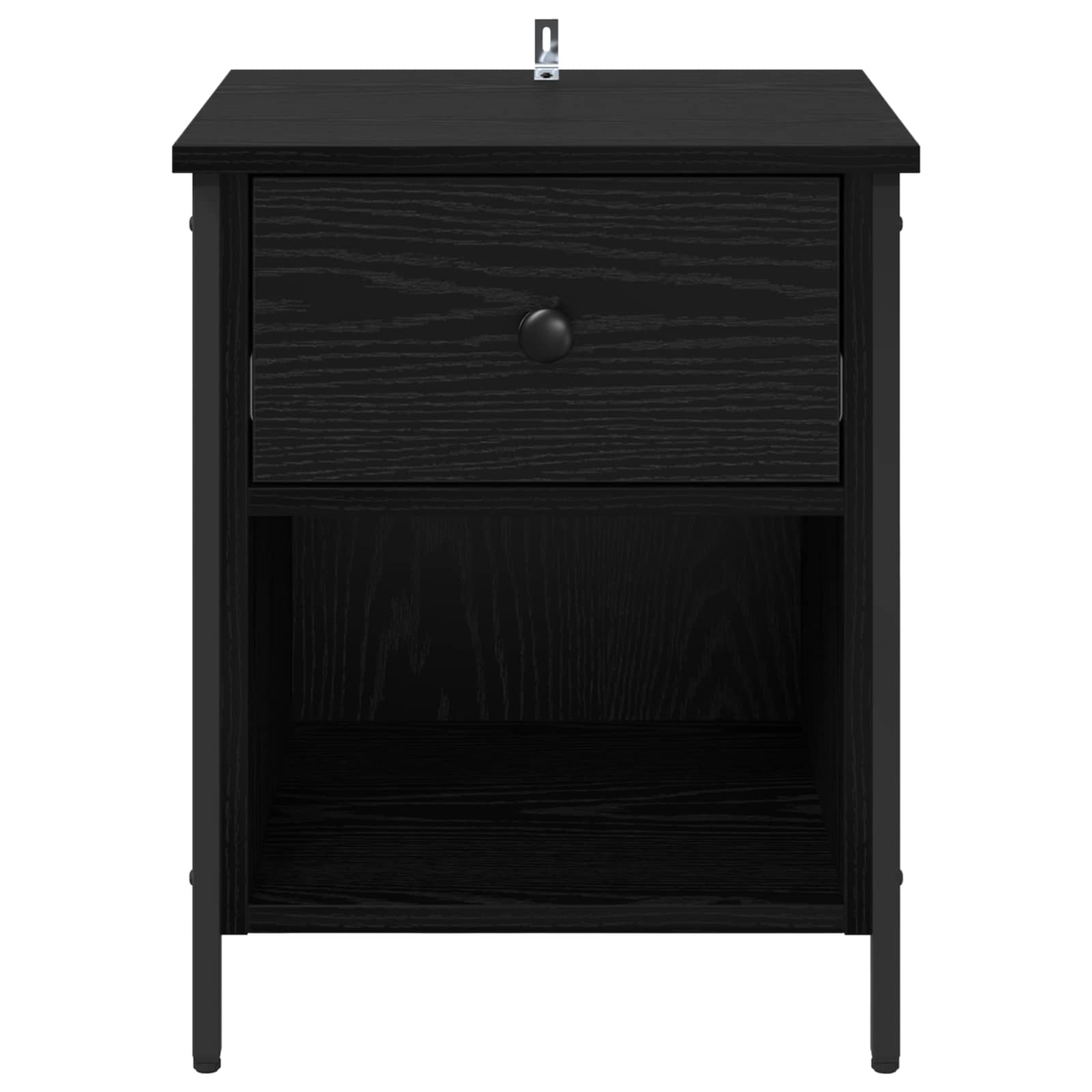 vidaXL Szafka Nocna Czarny Dąb 40 x 42 x 50 cm Materiał drewnopochodny