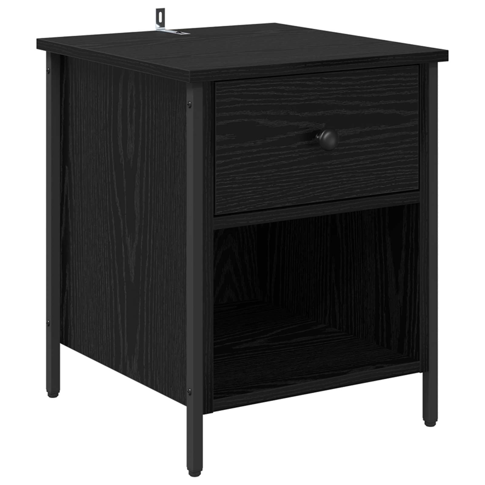 vidaXL Szafka Nocna z szufladą 2 pcs Czarny Dąb 40 x 42 x 50 cm