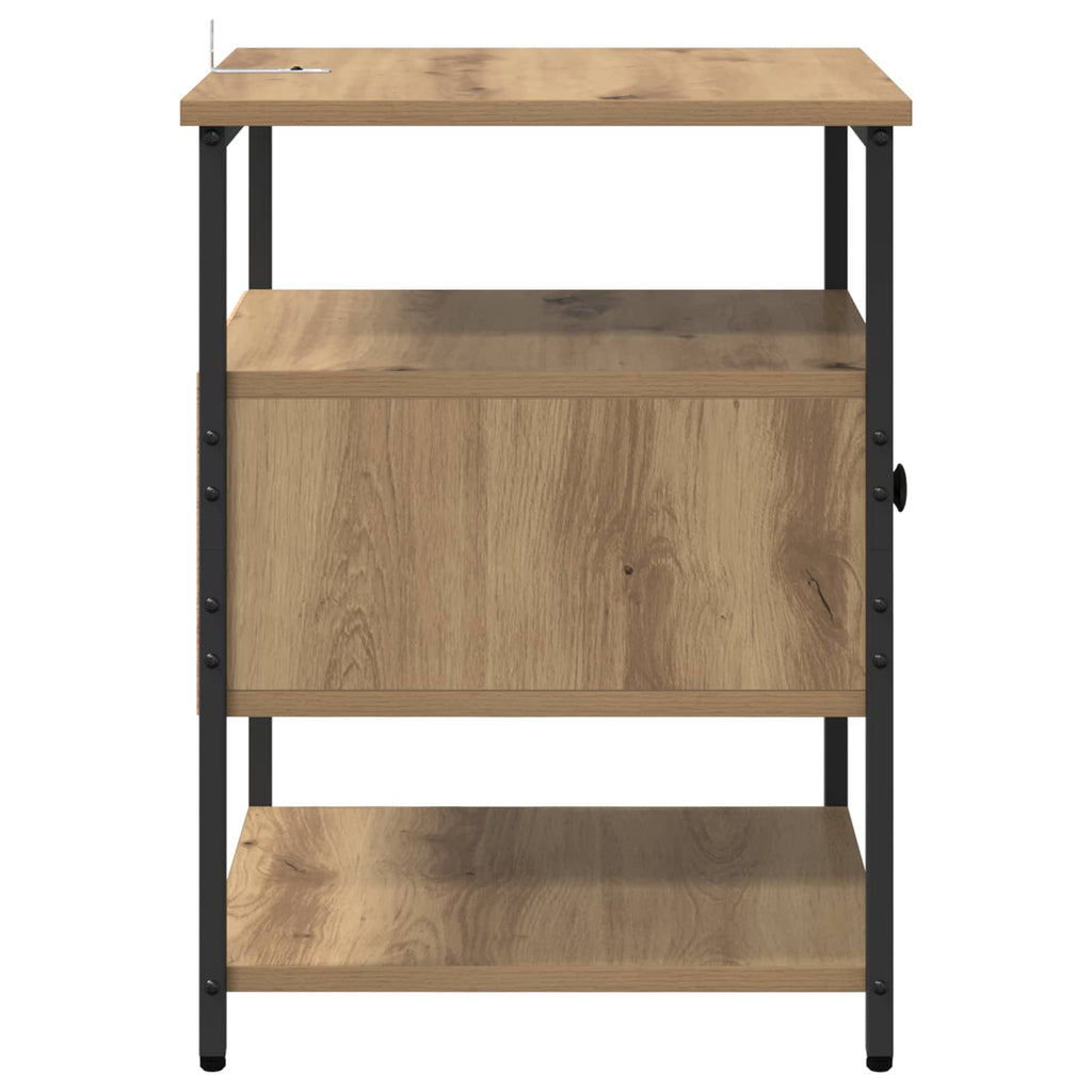 vidaXL Szafka Nocna z szufladą 2 pcs Dąb rzemieślniczy 40 x 42 x 56 cm
