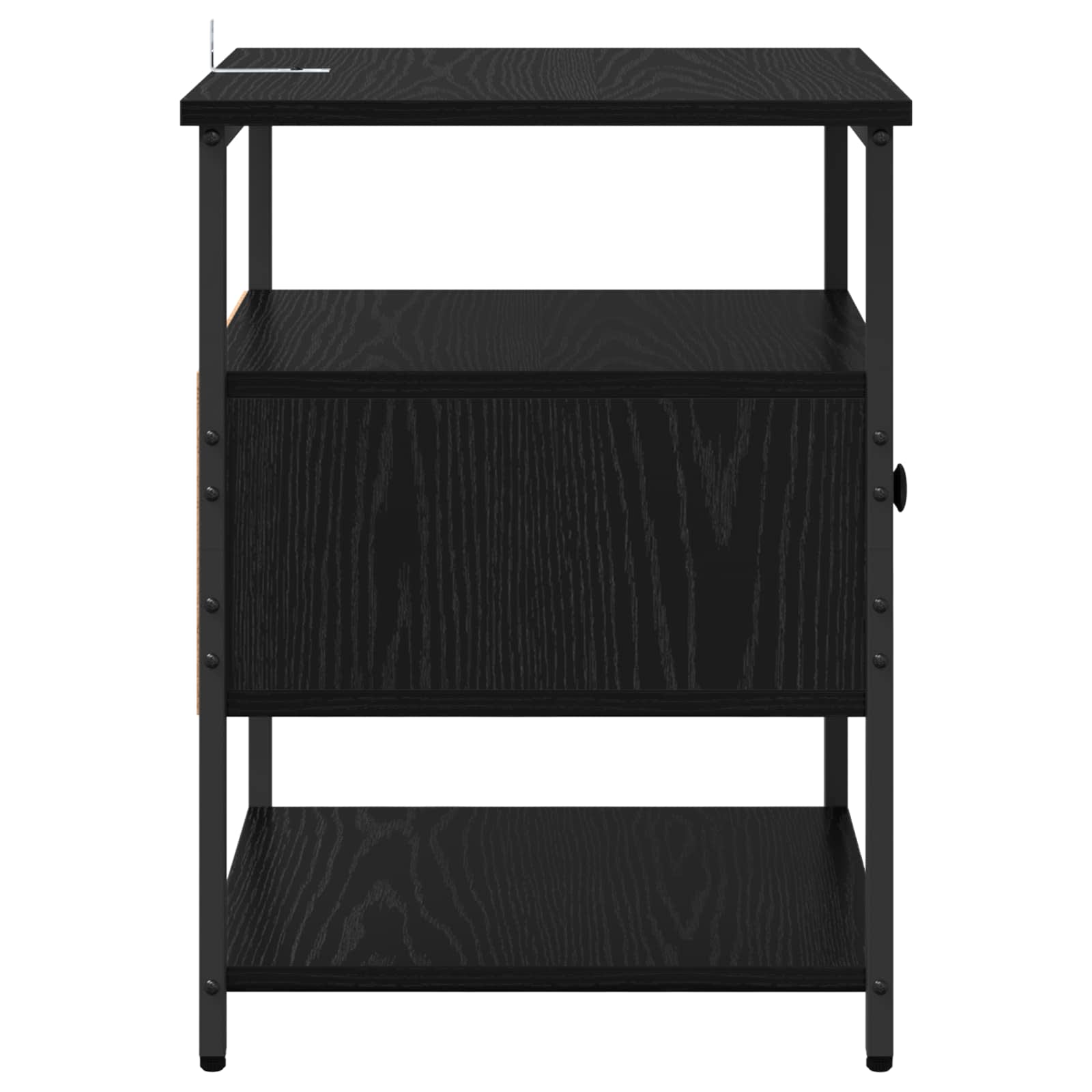 vidaXL Szafka Nocna Czarny Dąb 40 x 42 x 56 cm Materiał drewnopochodny
