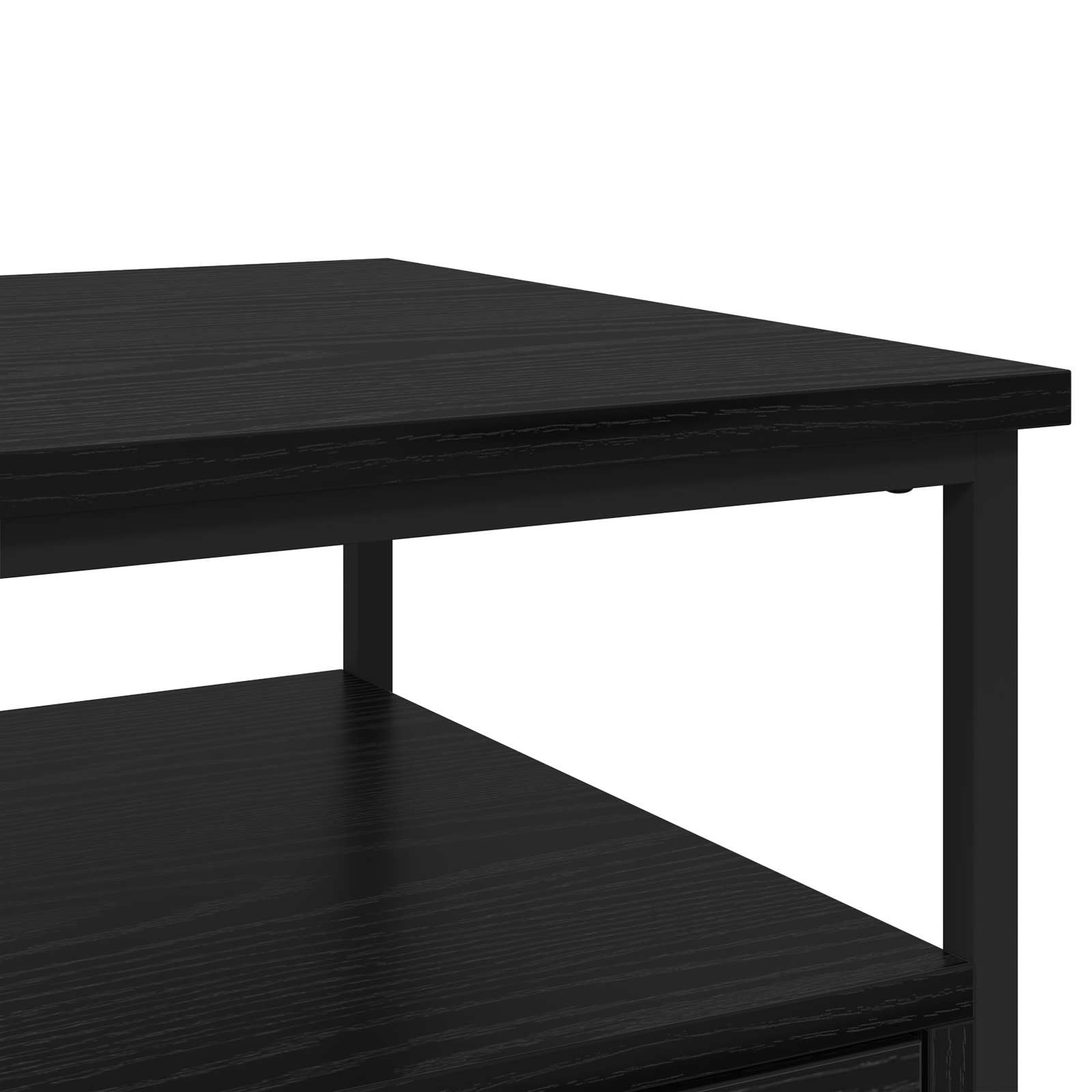 vidaXL Szafka Nocna z szufladą 2 pcs Czarny Dąb 40 x 42 x 56 cm